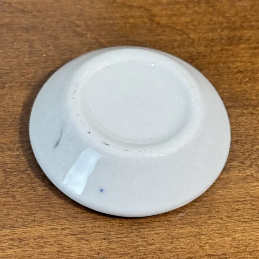 Vintage Butter Pat Plate White Chunky 2